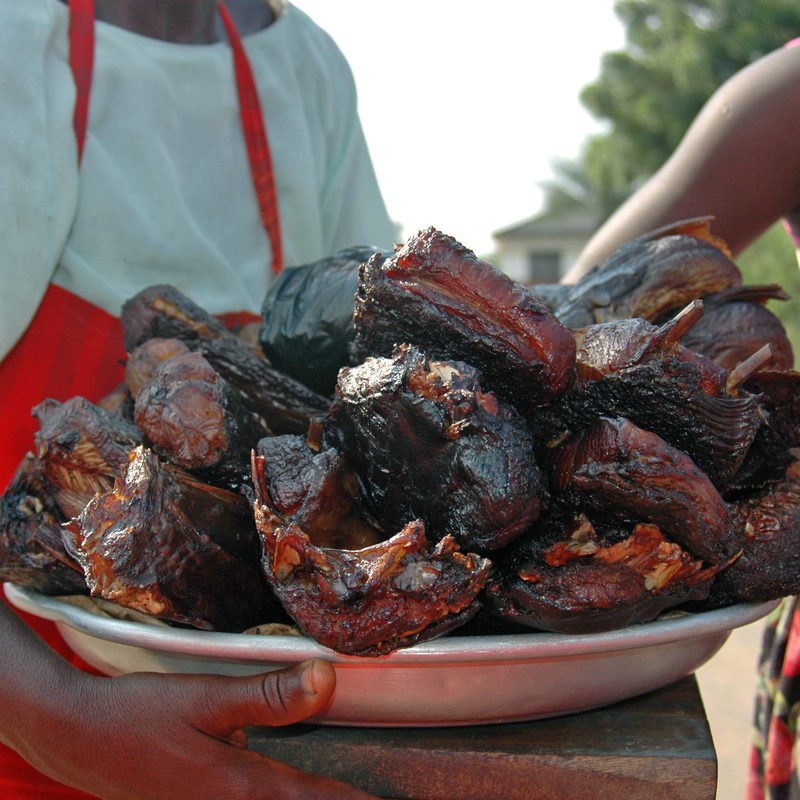 Smoked fish vendor Ghana © Remo Kurka